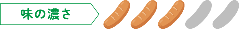 味の濃さ